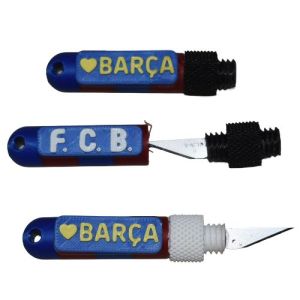 Llavero Mini Cutter Rosca F.C. Barcelona
